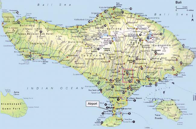 map of bali