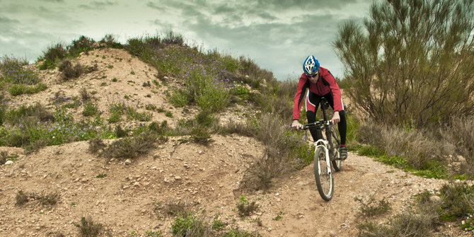 off road mountain bikers